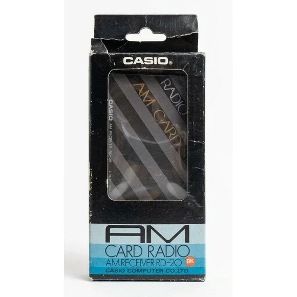 Vintage Casio AM Card Radio AM Receiver RD-20, Original Box, Headphones, Working - Picture 6 of 7